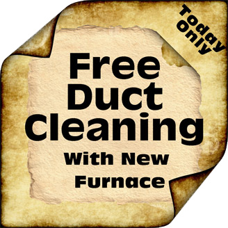 Free duct cleaning with a new furnace installation
